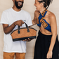 Deux Mains East-West handbag in an artisan-crafted design, shown against a plain background