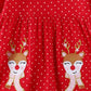 Children's Christmas Reindeer Polka Dot Long Sleeve Dress - Farnelli