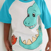 Children's Dinosaur Raglan Sleeve T-Shirt - White
