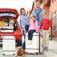 HouseOfZazla white 3-piece hardshell luggage set with TSA locks, shown together
