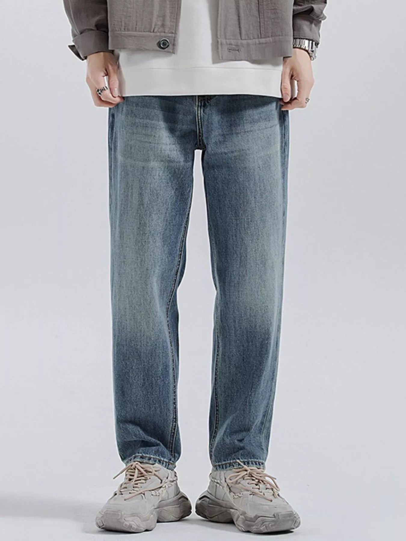 Men's Relaxed Fit Wash Jeans - Farnelli