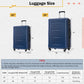 HouseOfZazla expandable 2-piece luggage set with TSA lock and spinner wheels in multiple colors