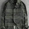 Men's Button Up Long Sleeve Shirt - Green
