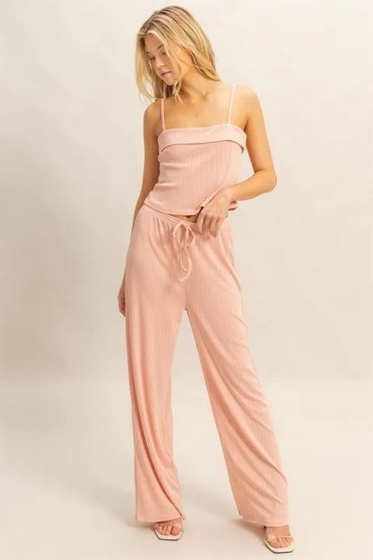 HYFVE Rib Knit Cami Top and Pants Set - Farnelli