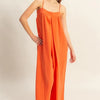 HYFVE Double Gauze Super Flowy Cami Jumpsuit - RED ORANGE