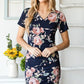 Heimish Full Size Ruched Floral Mini Dress Plus Size - Farnelli