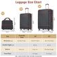 HouseOfZazla 3-piece hardshell luggage set with spinner wheels and TSA lock in multiple colors
