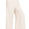 Zenana Relaxed Fit Elastic Waisted Wide Leg Pants - SAND BEIGE
