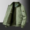 Men's Plus Size Zip Up Bomber Jacket - Army Green