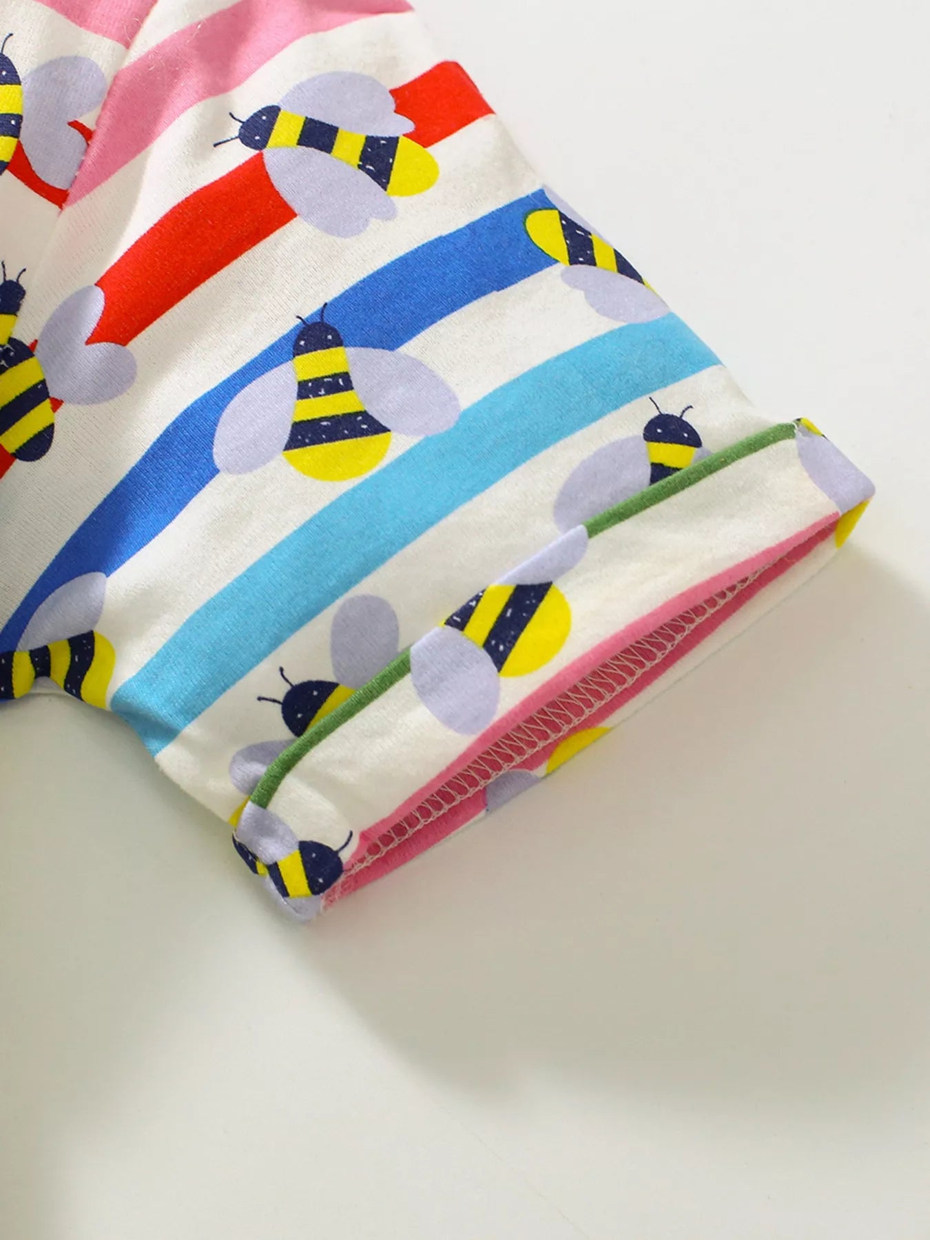 Children's Striped Bee Print Casual Dress - Farnelli