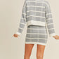 MABLE Plaid Button Down Sweater Cardigan and Mini Skirt Set - Farnelli