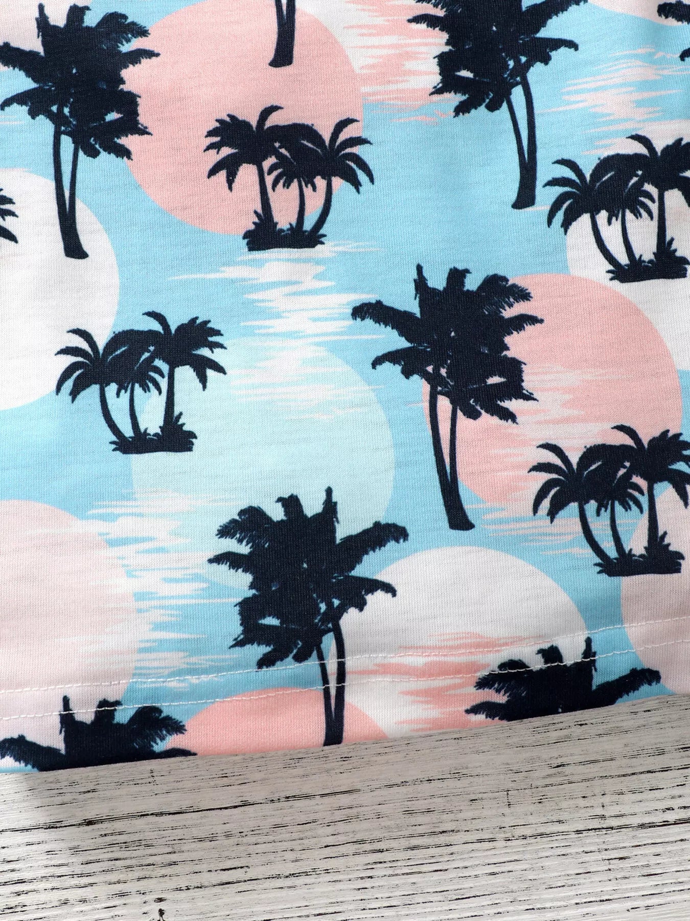 Children's Tropical Palm Tree Print Outfit Set - Farnelli