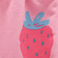 Children's Strawberry Print Round Neck Tee and Shorts Set - Farnelli