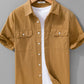 Men's Plus Size Button Up Short Sleeve Shirt - Farnelli