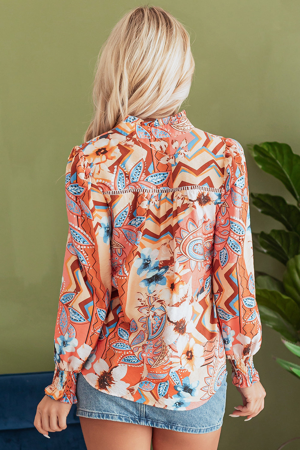 Leighton Floral Buttoned Loose Shirt - Farnelli