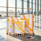 HouseOfZazla orange 3-piece hard case luggage set with spinner wheels