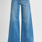RISEN Full Size Mid Rise Wide Front Patch Pocket Jeans Plus Size - Farnelli