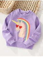 Children's Unicorn Rainbow Graphic Sweatshirt - Farnelli