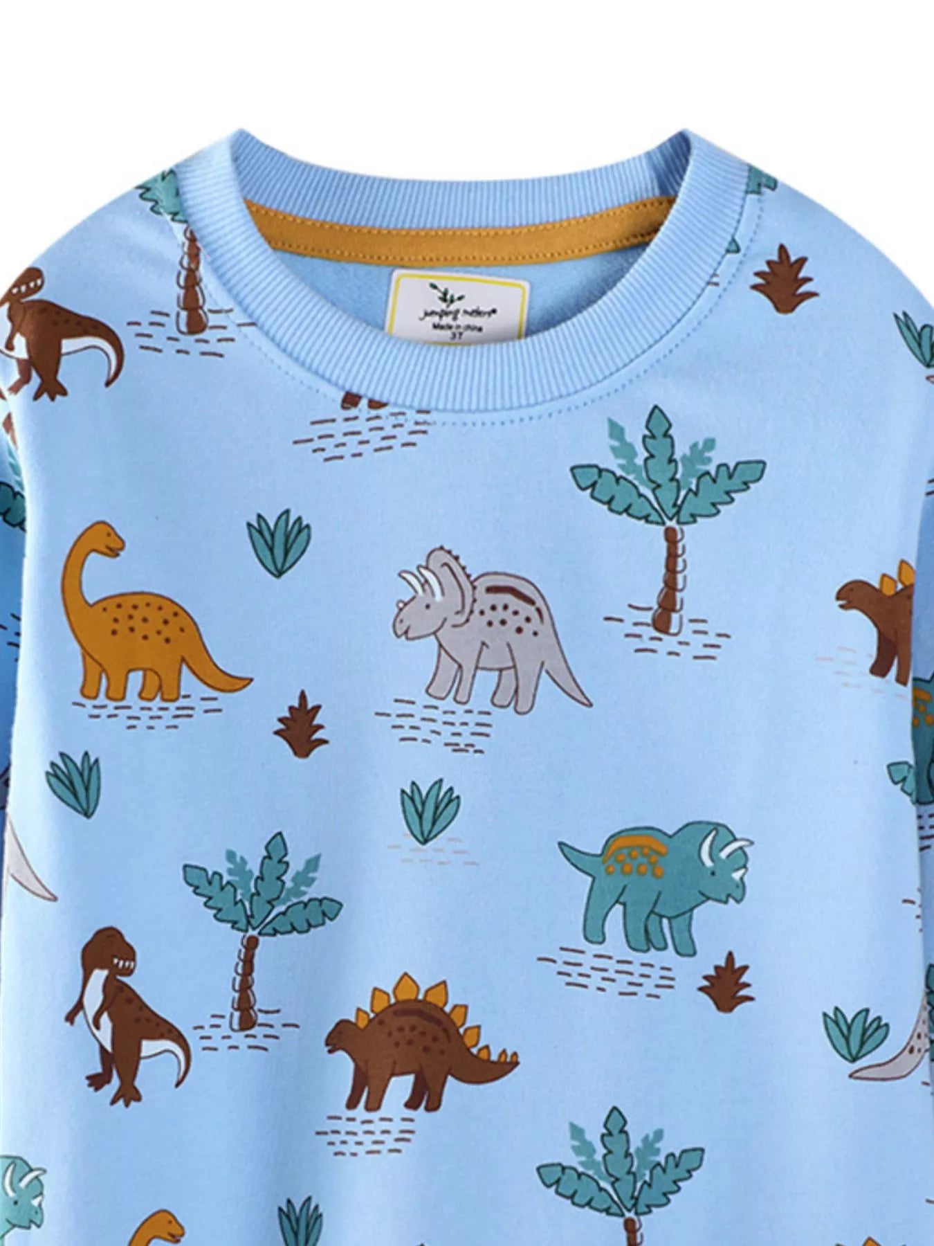 Children's Dinosaur Print Crew Neck Sweatshirt - Farnelli