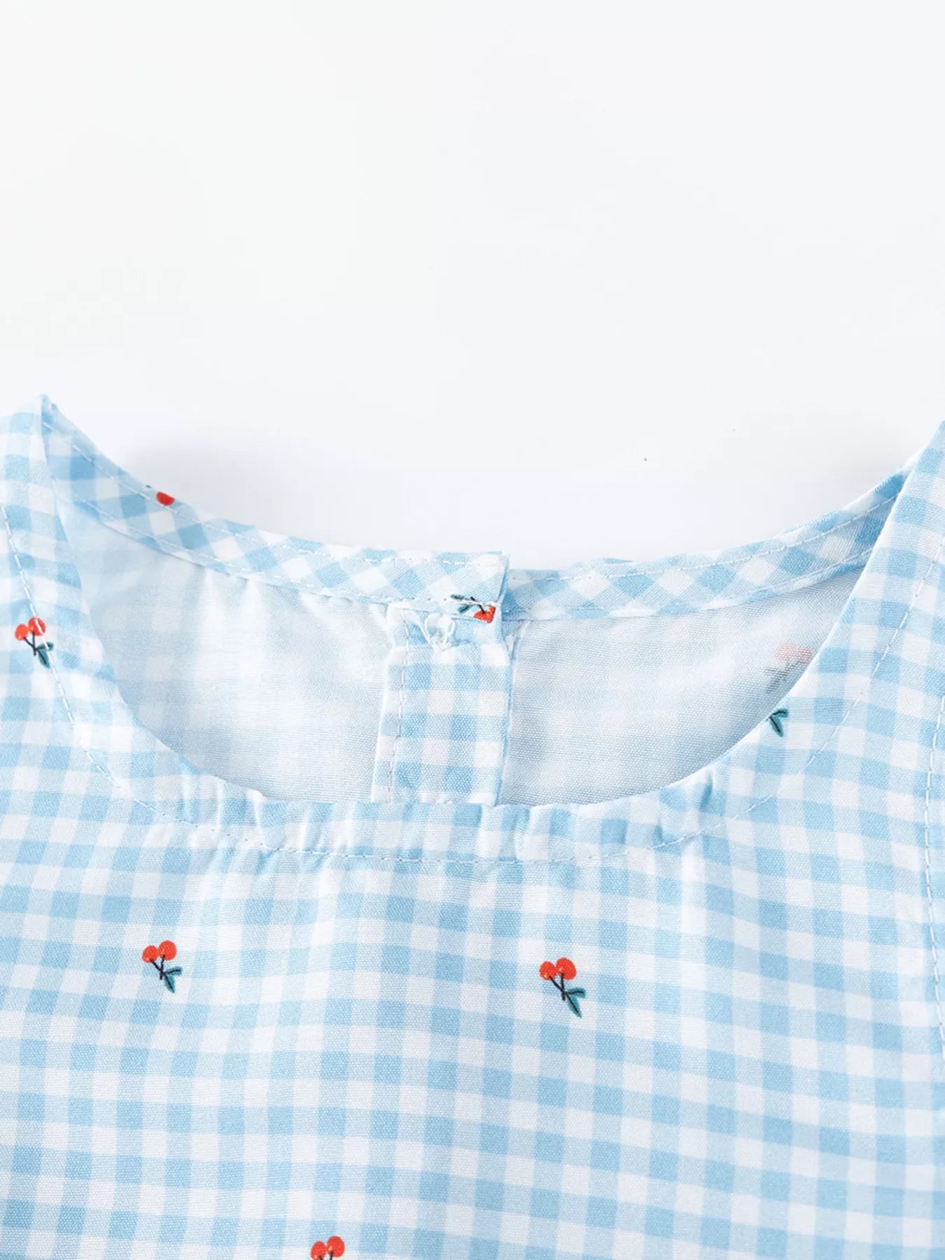 Children's Gingham Ruffle Sleeveless Dress - Farnelli