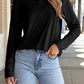 Anna Asymmetric Seam Detail Long Sleeve Top - Farnelli