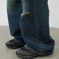 Men's Distressed Wide Leg Jeans - Farnelli