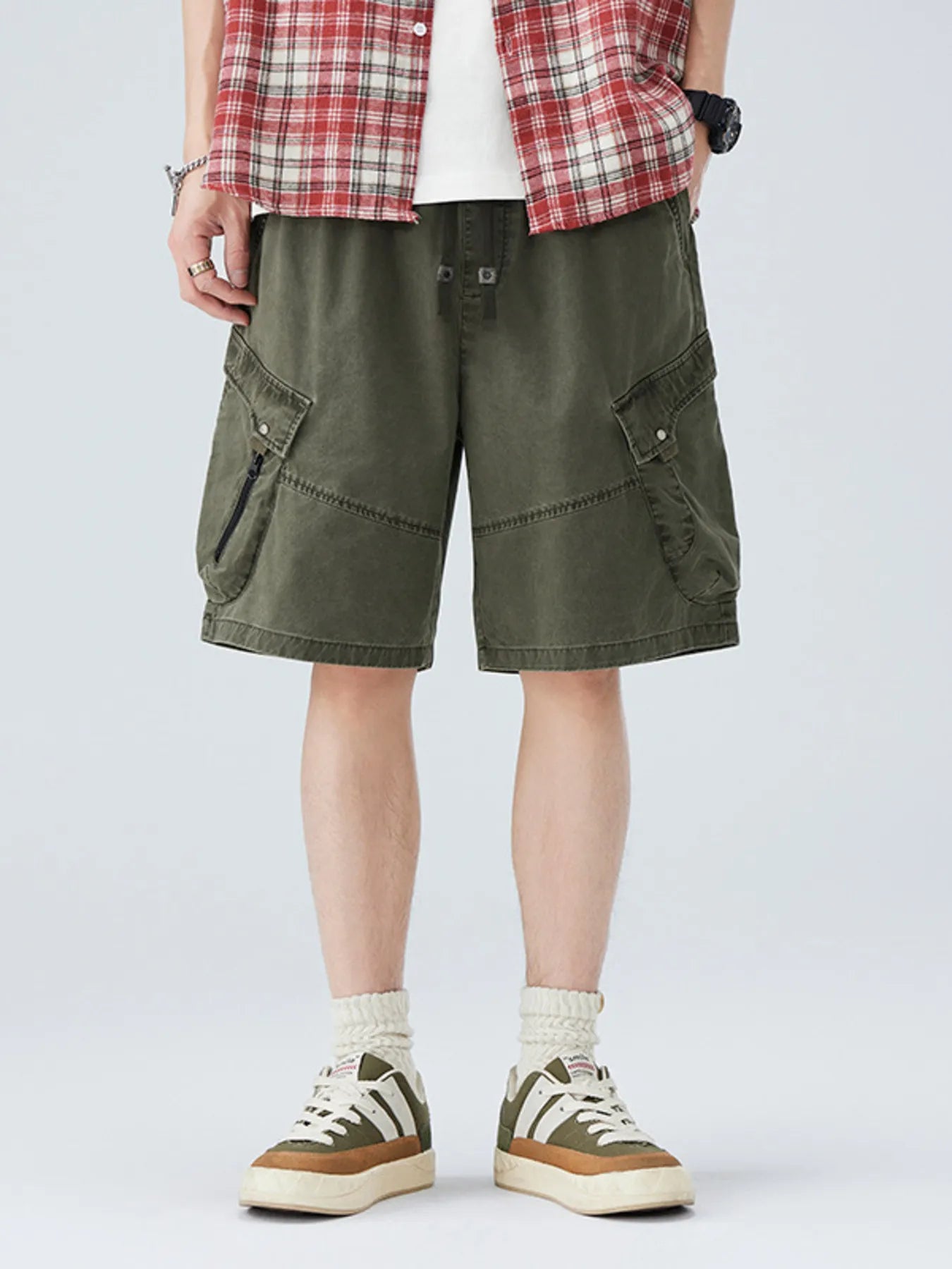 Men's Plus Size Vintage Cargo Shorts - Farnelli