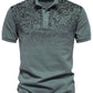 Men's Printed Collared Neck Short Sleeve Polo - Farnelli