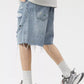Men's Distressed Paint Splatter Denim Shorts - Farnelli