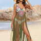 Fringe Spaghetti Strap Cover-Up - Farnelli