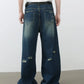 Men's Distressed Wide Leg Jeans - Farnelli