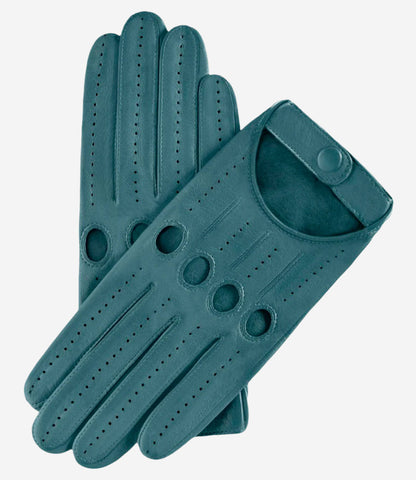 Alessa (sage) - Classic Italian lambskin leather driving gloves