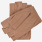 Rossana (beige) - Italian fingerless lambskin leather driving gloves