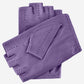 Rossana (lilac) - Italian fingerless lambskin leather driving gloves