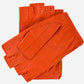 Rossana (orange) - Italian fingerless lambskin leather driving gloves