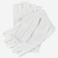 Rossana (white) - Italian fingerless lambskin leather driving gloves