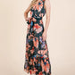 Lime 'N' Chili Floral Print Sleeveless Tie Waist Maxi Dress - Farnelli