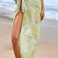 Cutout Sweetheart Neck One-Piece Swimwear and Cover-Up Swim Set - Farnelli