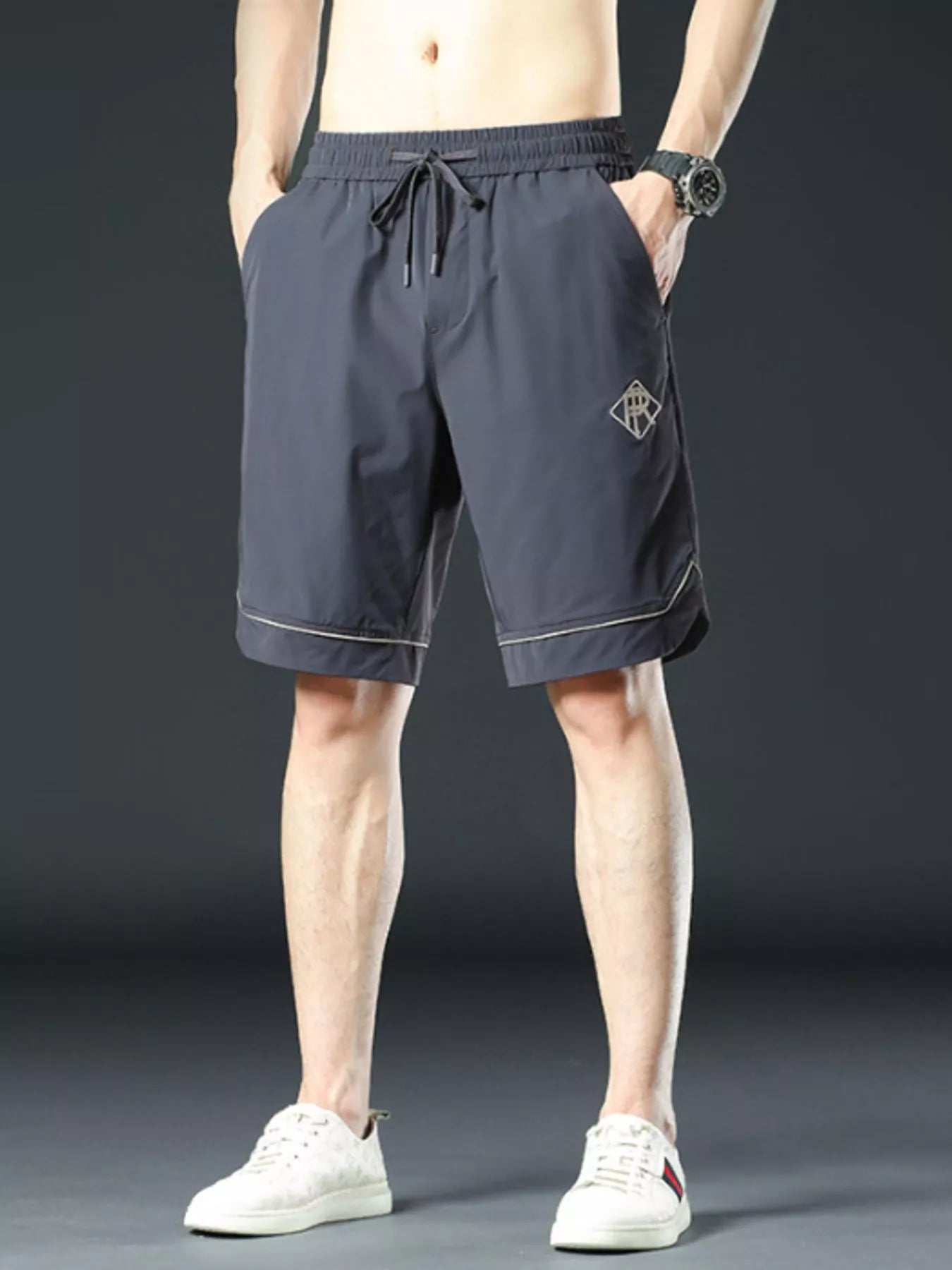 Men's Plus Size Drawstring Shorts with Pockets - Farnelli