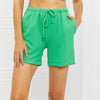 Blumin Apparel Too Good Full Size Ribbed Shorts in Green - Green