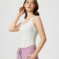 Millennia Round Neck Wide Strap Active Tank with Detachable Chest Pads - Farnelli