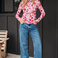 Rosalie Floral Long Sleeve Slim Fit Mesh Top - Farnelli