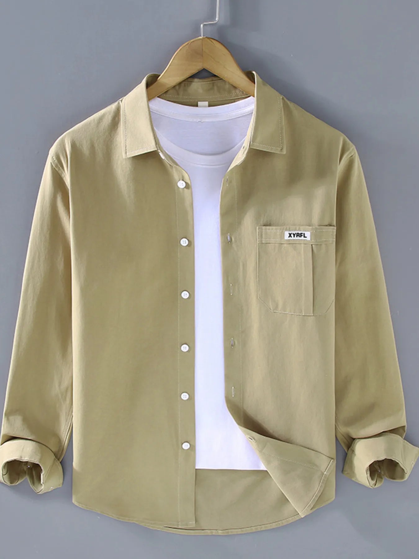 Men's Plus Size Button Up Long Sleeve Shirt - Farnelli