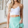 Heimish Full Size High Waist Skort Plus Size - Mint