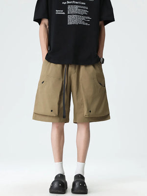 Men's Plus Size Drawstring Cargo Shorts - Farnelli