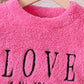 Children's Love Round Neck Fuzzy Sweatshirt - Farnelli