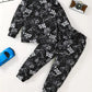 Children's Racing Car Print Long Sleeve Sweatshirt and Pants Set - Farnelli