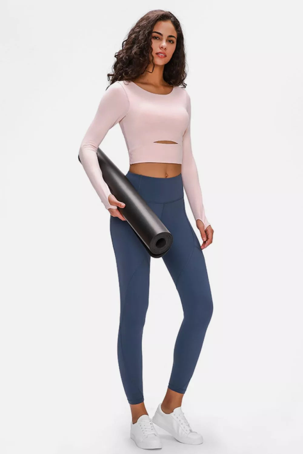Millennia Long Sleeve Cropped Top With Sports Strap - Farnelli
