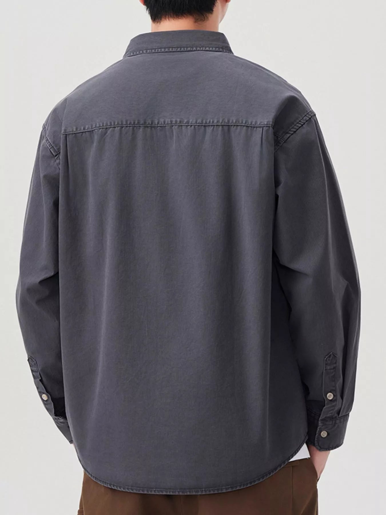 Men's Plus Size Button Up Long Sleeve Shirt - Farnelli