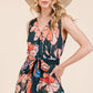 Lime 'N' Chili Floral Print Sleeveless Tie Waist Maxi Dress - Farnelli